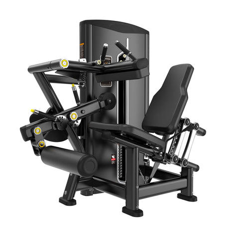 The BefitNow Canada Seated Leg Curl is a black weight machine with padded seat, backrest, and adjustable levers for leg exercises—perfect for strength training and muscle building in your home gym.