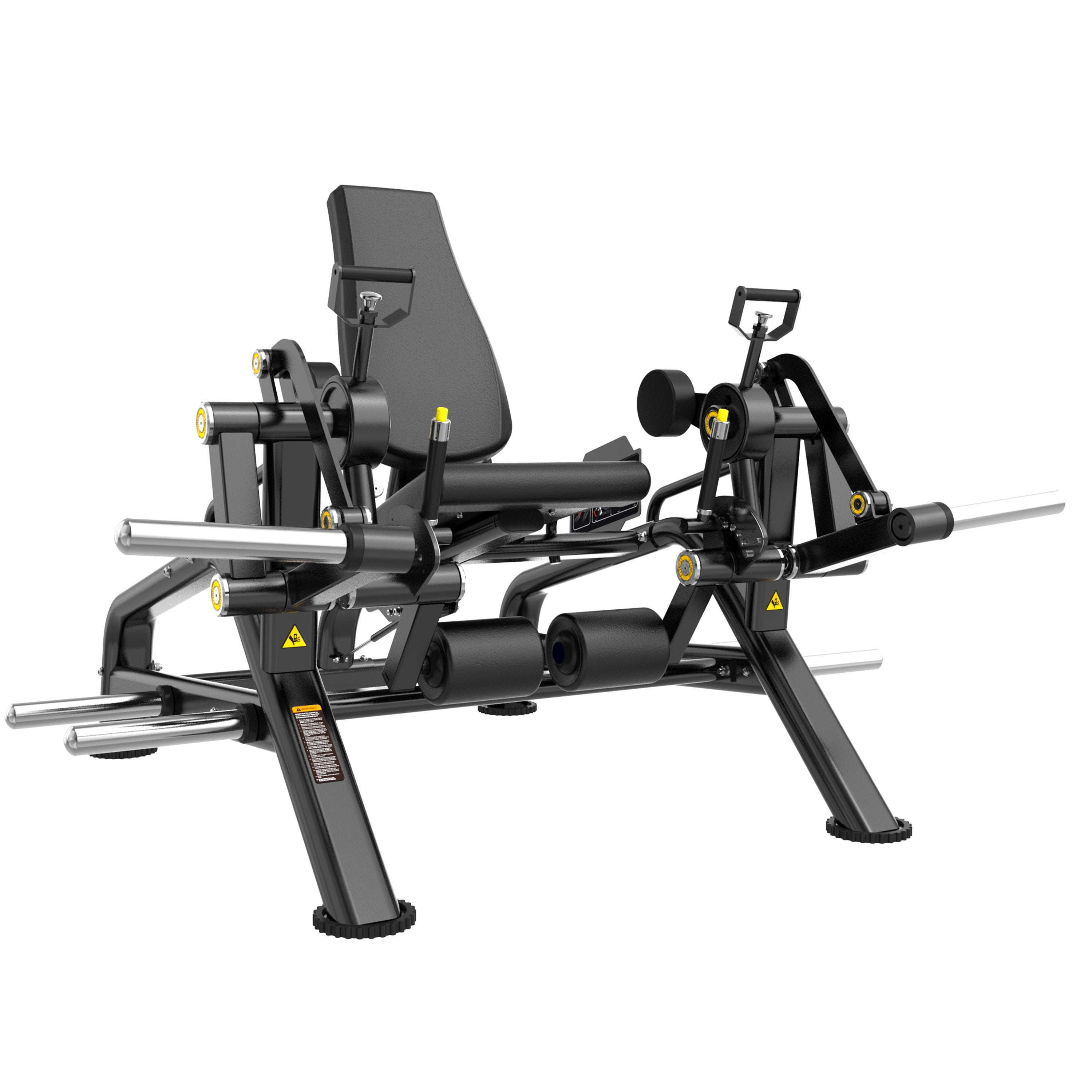 The BefitNow Canada FS11 LEG EXTENSION is a black and silver machine with a padded seat, adjustable rollers, and multiple handles—perfect for quadriceps training and lower body workouts in commercial gyms.