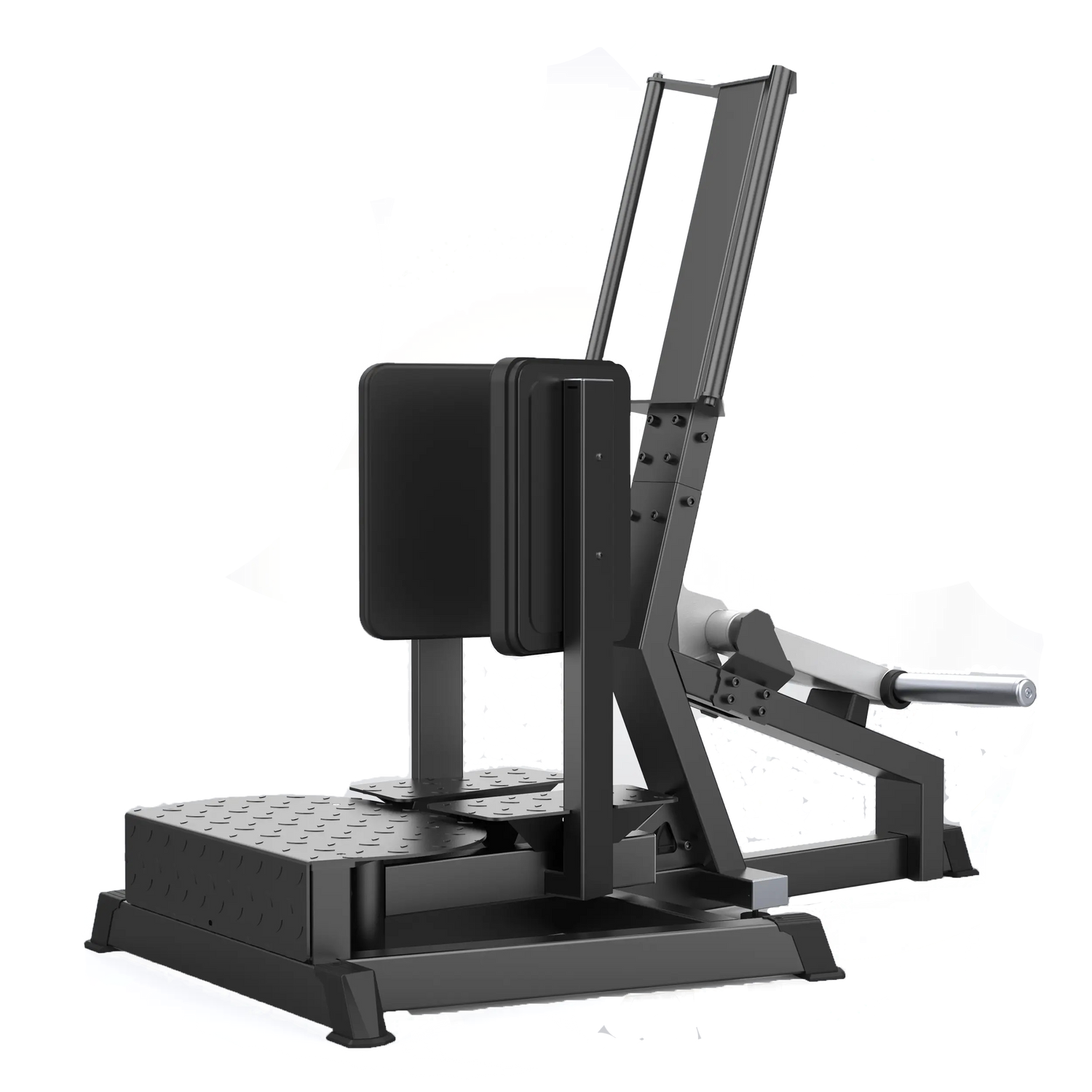 The BefitNow Canada FO110 Standing Abductor features a sturdy, ergonomic design with a padded backrest and large footplate, ideal for weightlifting. Shown in black against a plain white background.