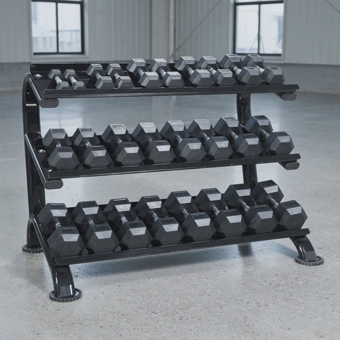 3 Tier Commercial Hex Dumbbell Rack
