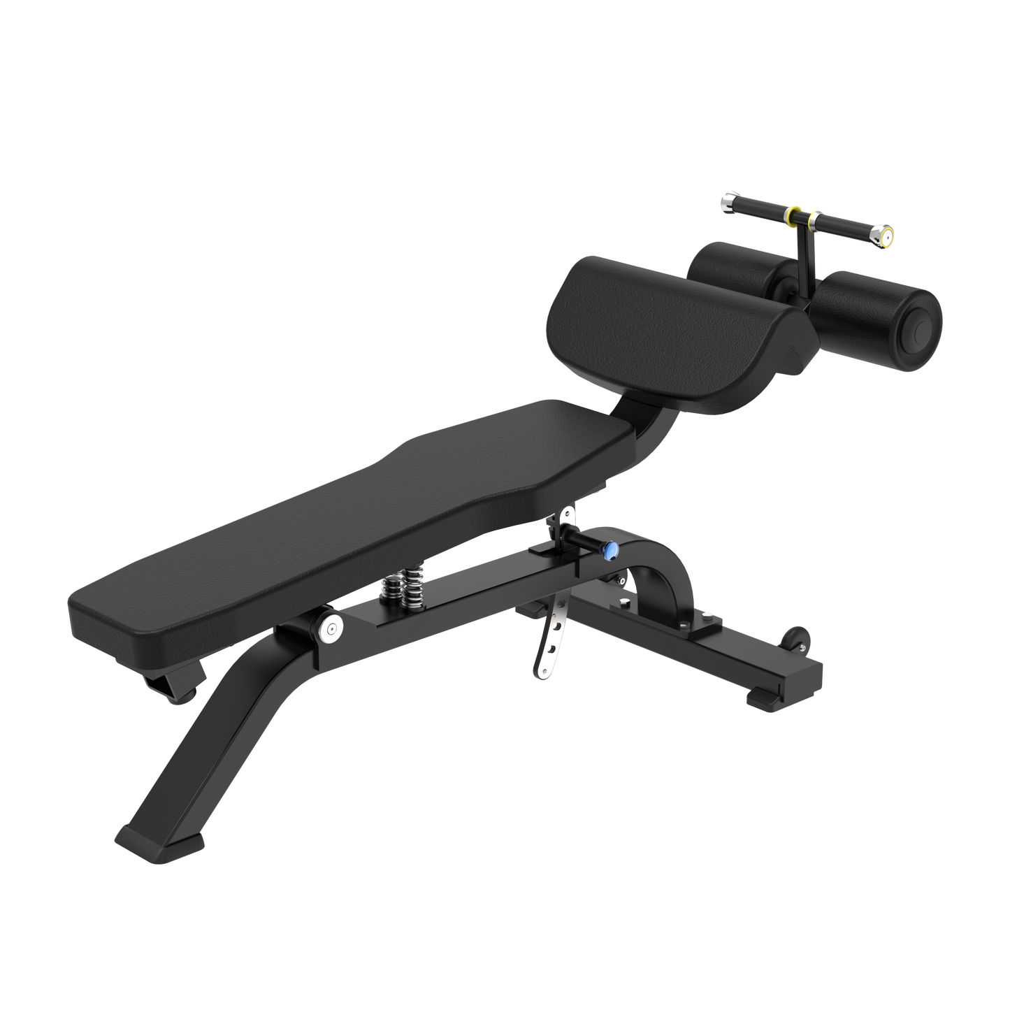 The BefitNow Canada AR37 Adjustable Abdominal Bench, weighing 106 lbs and measuring 65"x26"x30", features padded supports and a sturdy black metal frame for versatile strength training, shown on a plain white background.