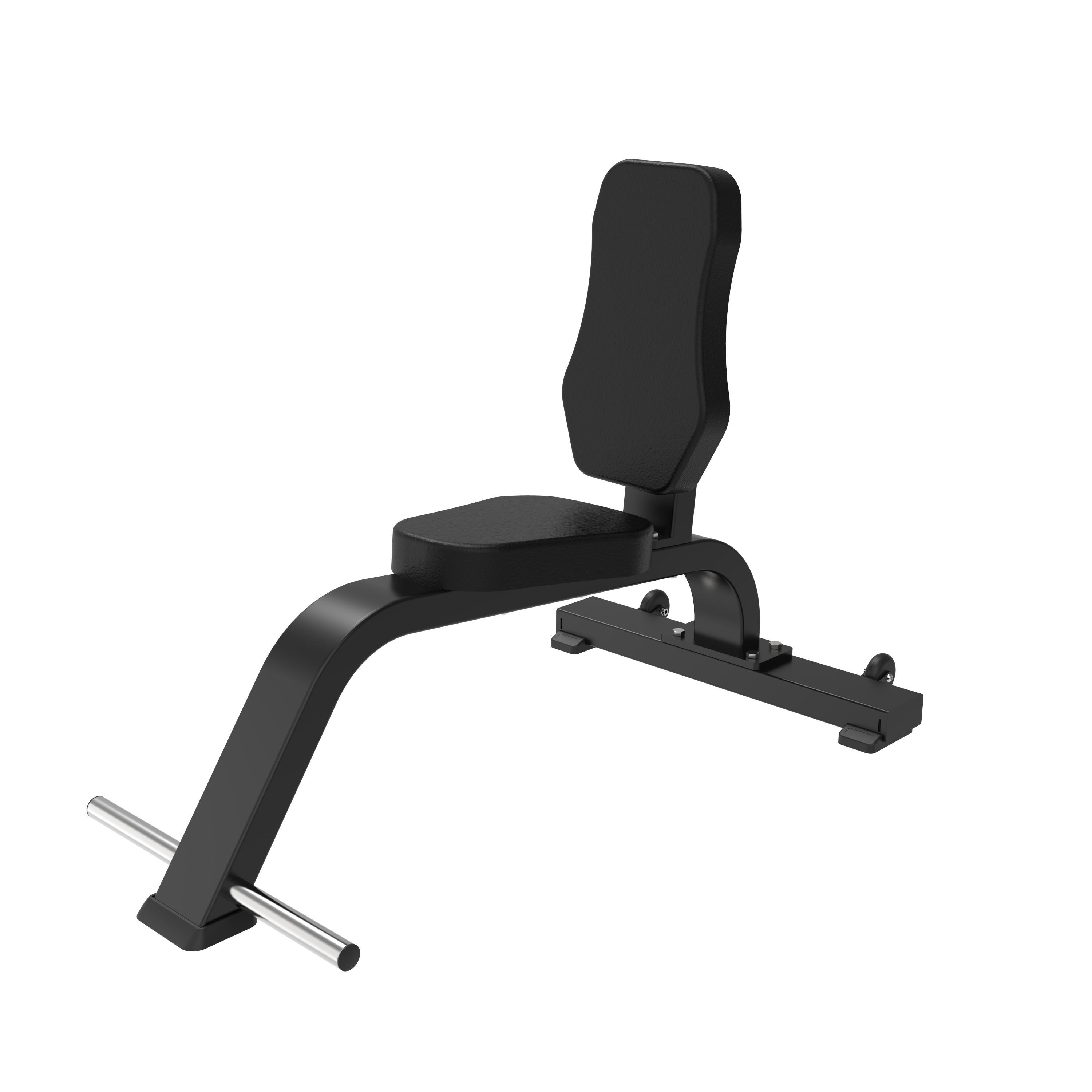 The BefitNow Canada TB38 Multi Purpose Bench features a black adjustable padded seat and backrest, sturdy metal frame, and support bars for strength training. Size: 47"x26"x33", 62lbs. Displayed against a plain white background.