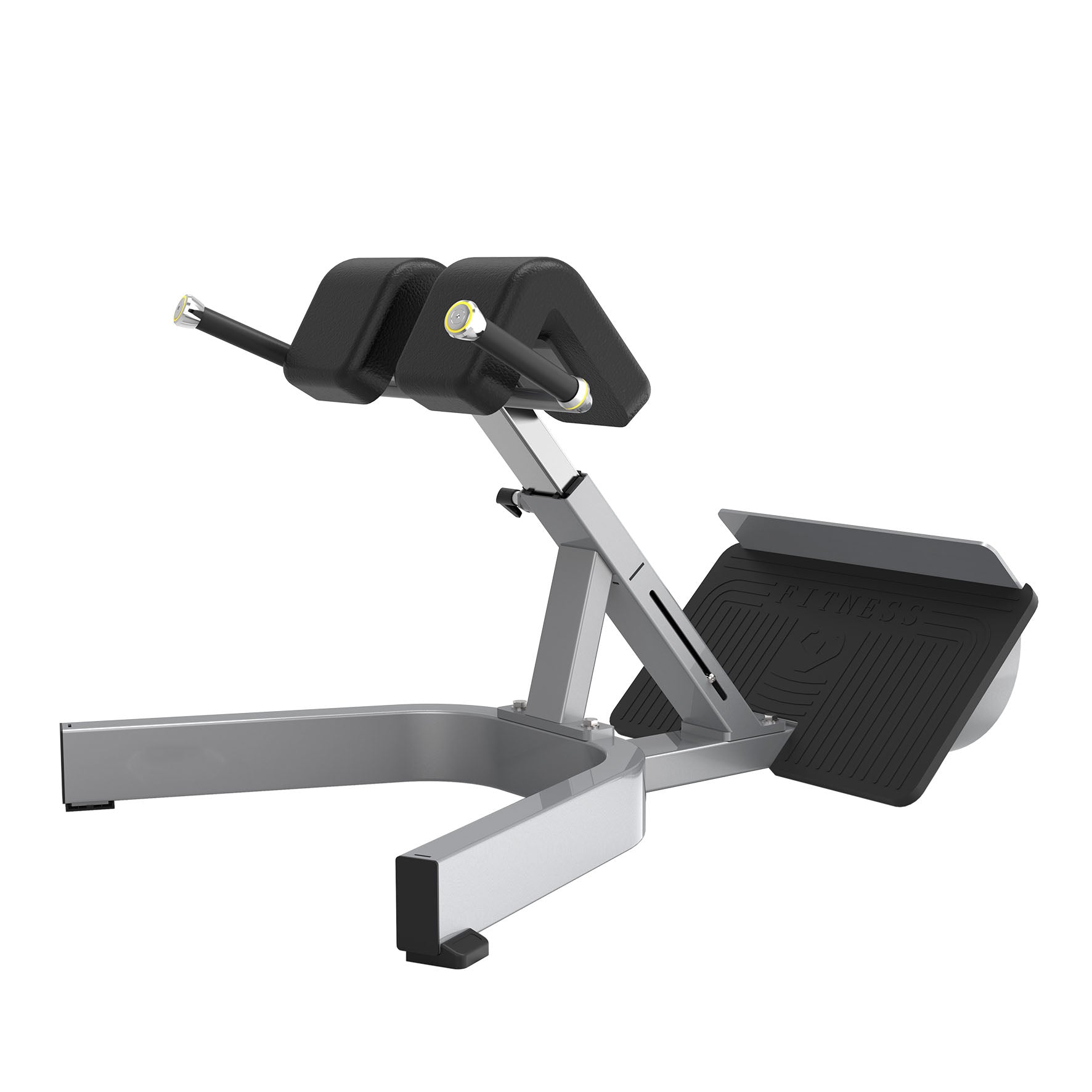 The BefitNow Canada TB45 Back Extension features a sturdy metal frame, black padding, padded leg supports, and a footplate—designed for stability, comfort, and effective back extension exercises.