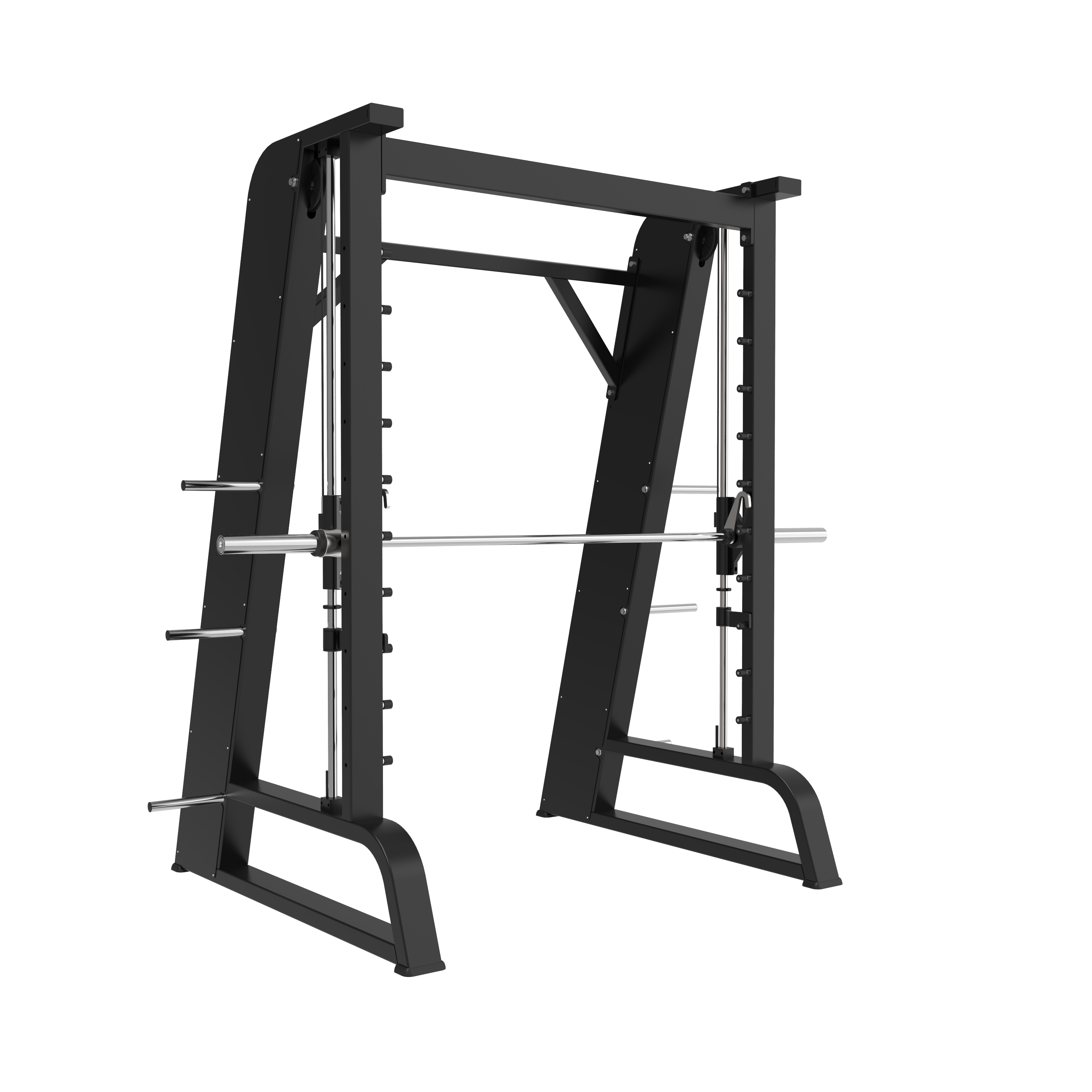 The BefitNow Canada TB63 Smith Machine is black with a silver barbell, made for weightlifting and strength training. It supports up to 626lbs and measures 57"x87"x87", shown against a plain white background.
