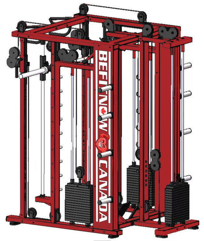 The Relentless Trainer Smith Machine Red 176lbs Per Side Total 528lbs